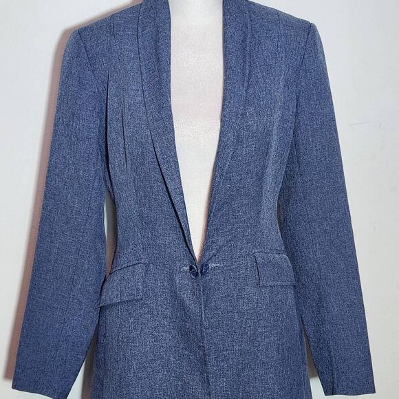 Reed Hill Vintage Blue Equestrian Day Coat Size 10 Blue Womens Equestrian Jacket - Picture 3 of 12